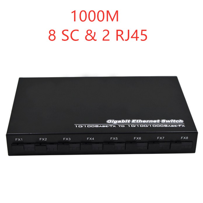 1000Mbps Fiber Optical Switch 8 SC 2 1000M RJ45 Industrial Grade ...