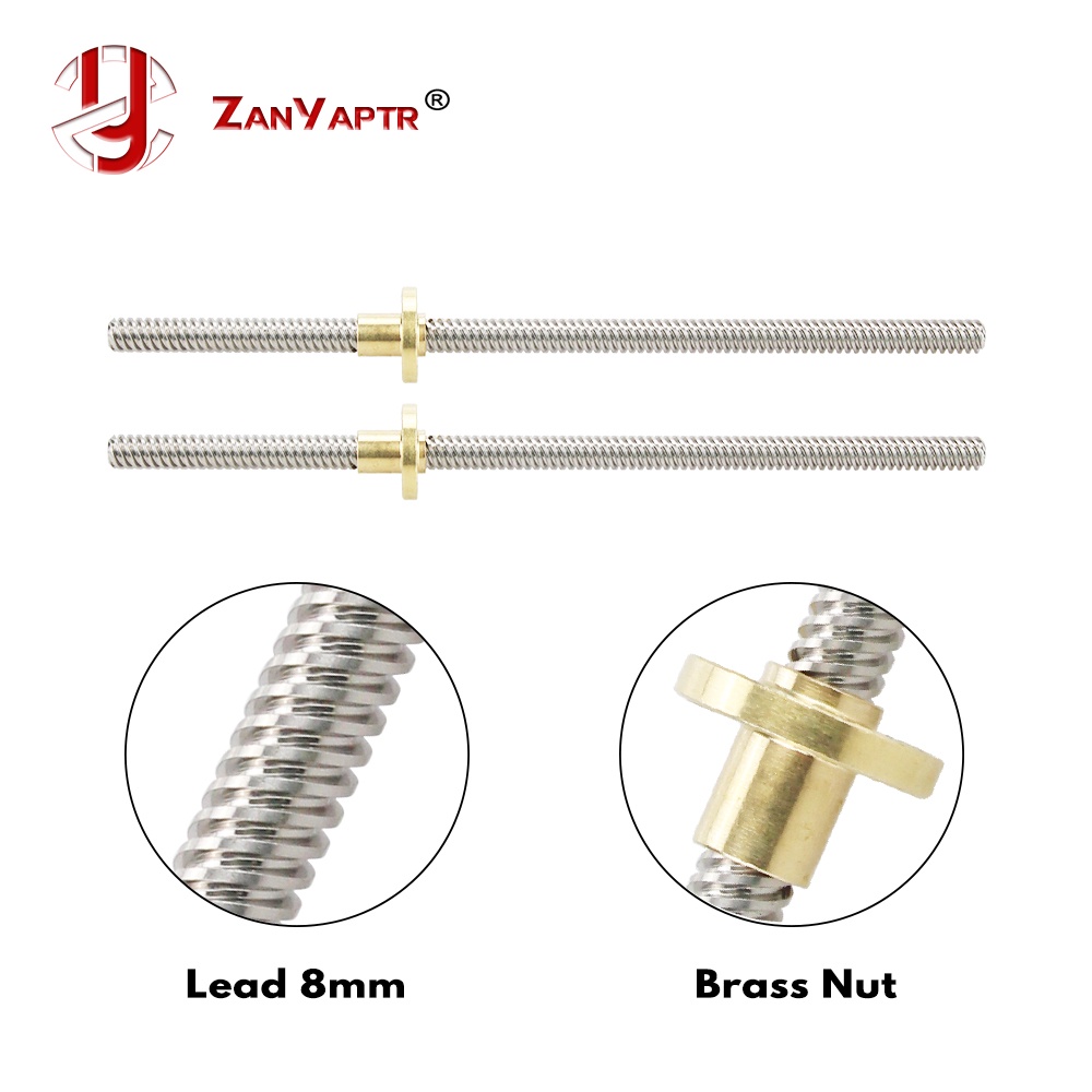 L200 300 400 500mm Lead Screw RepRap 3D Printer CNC T-type Stepper ...