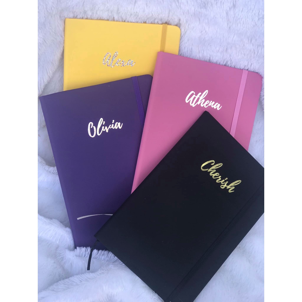 Personalized Moleskin Journal Diary Notebook with Rubber Strap A5 Size