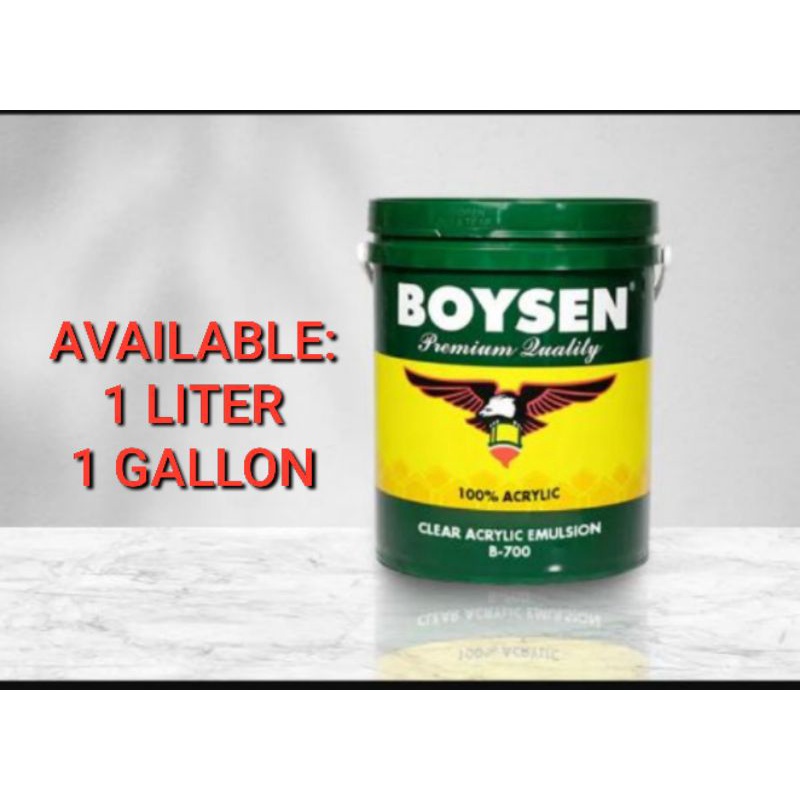 BOYSEN CLEAR GLOSS ACRYLIC EMULSION B700 LITER / GALLON PAMPAKINTAB SA ...