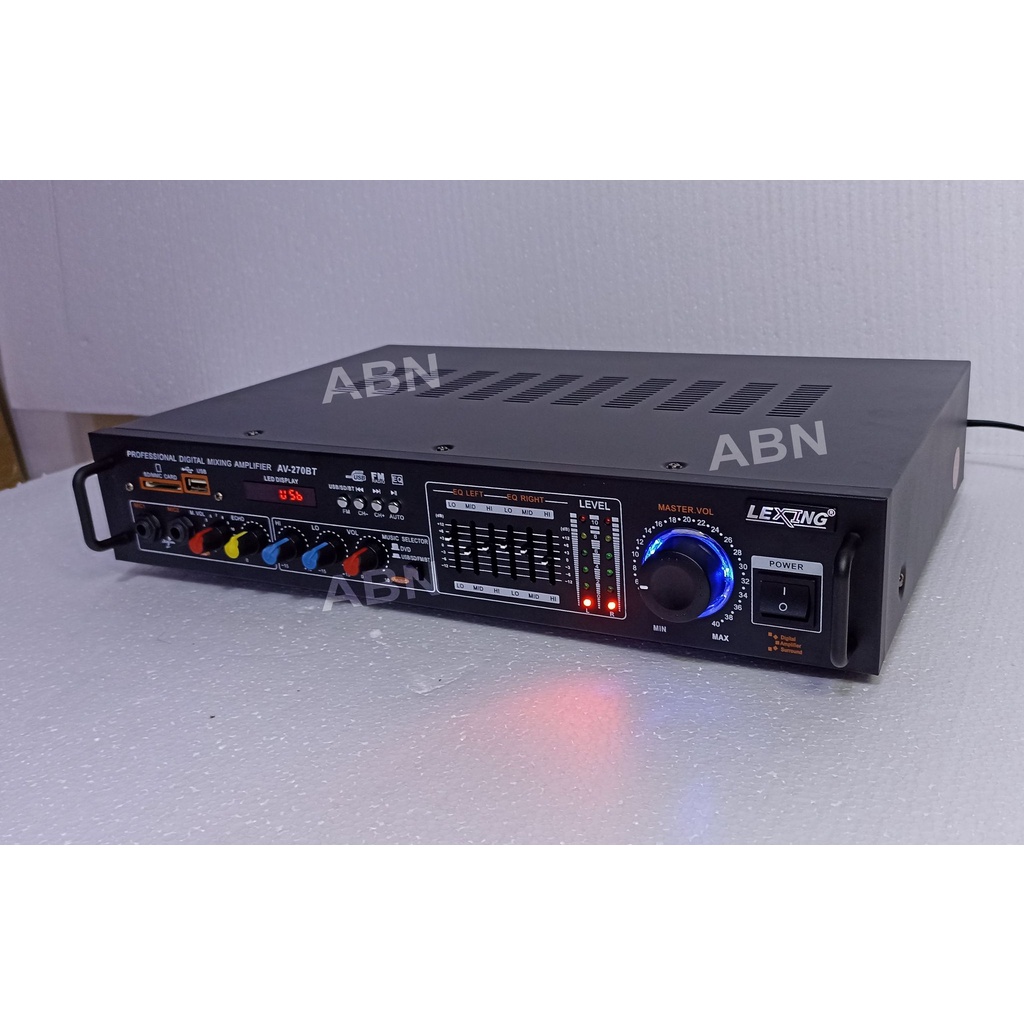 Professional Power Amplifier with Equalizer Lexing AV 270BT | Shopee ...