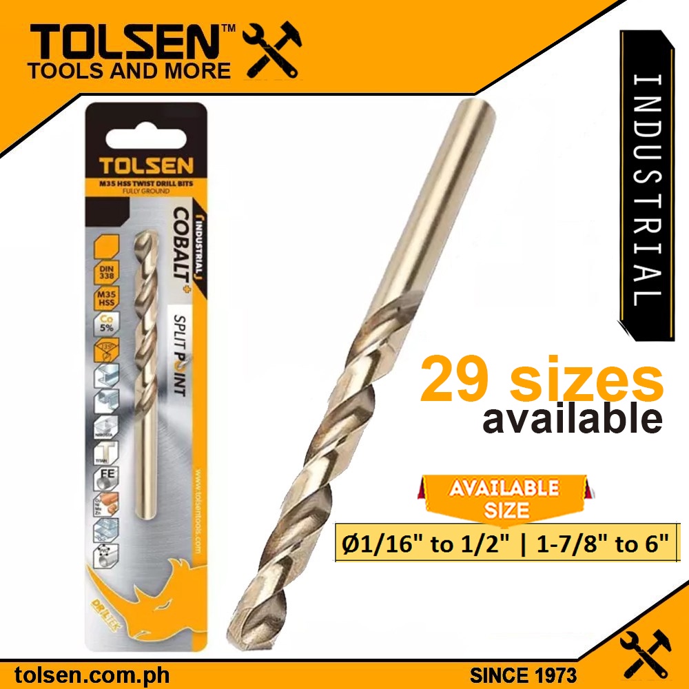 Lot De 10 Forets Cobalt HSS M35 1/8" - Perçage Acier, Métaux, Bois - Longueur Jobber 2-3/4"