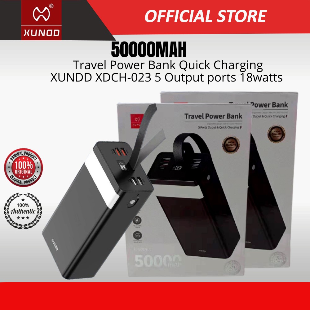 50000MAH Travel Power Bank Quick Charging XUNDD XDCH-023 Output