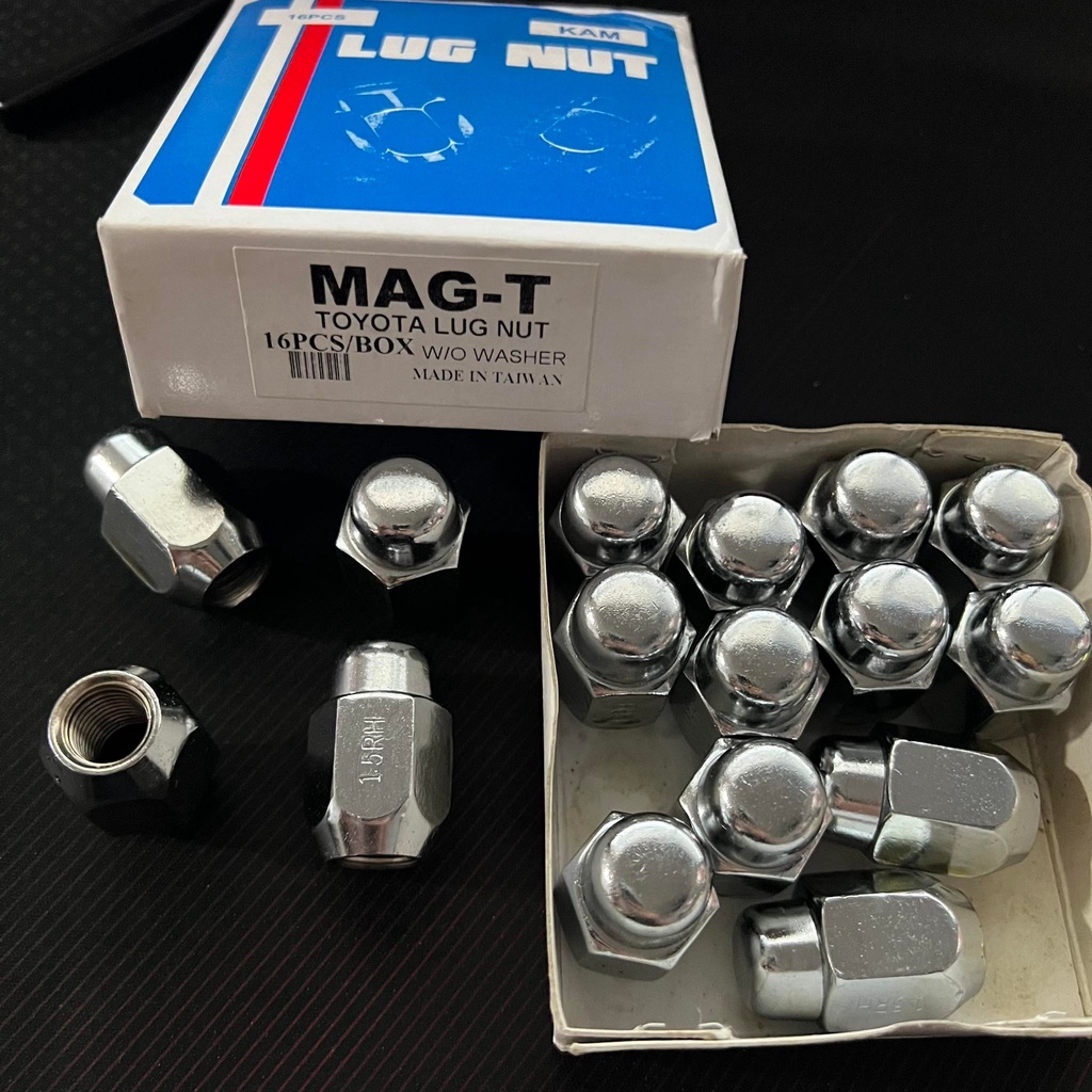 MAGT 16pcs TOYOTA Lug Nuts 1.5 Original for TOYOTA Cars Lugnuts