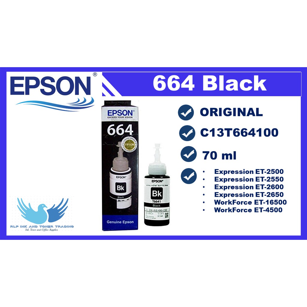 Epson 664 Black Original Ink Bottle (T6641) | Shopee Philippines