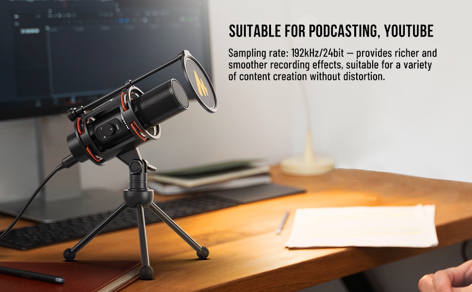 Maono PM471TS USB Microphone Gaming Mic Condenser Microphone Computer ...