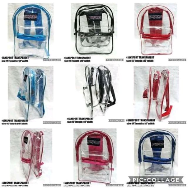 Jansport cheap transparent backpack