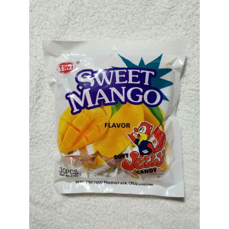 Tiwi Sweet Mango Soft Jelly Candy (30 PCS Per Pack // Net Wt 210G