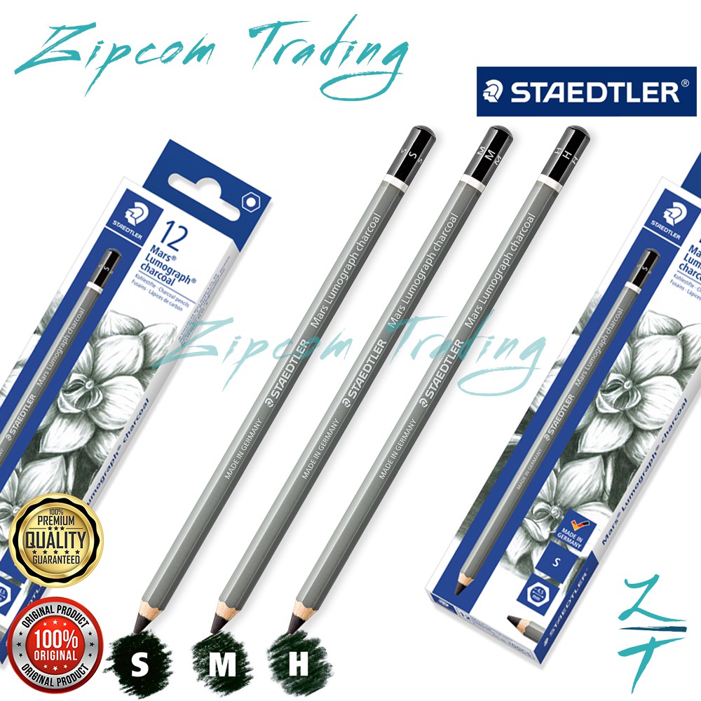 STAEDTLER Mars Lumograph Charcoal 100C Pencil (Hard, Medium , Soft