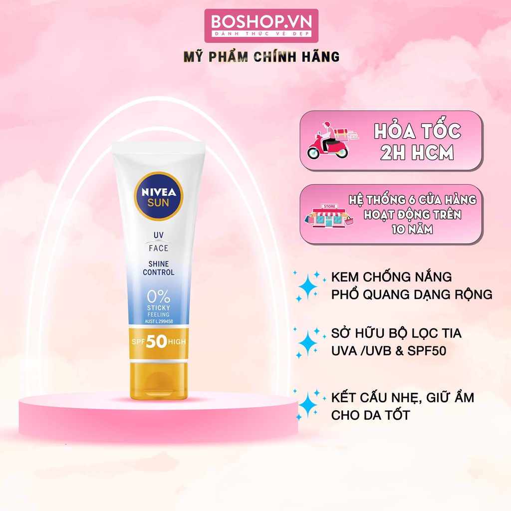 Nivea Sun UV Face Shine Control SPF50 High 50ml | Shopee Philippines