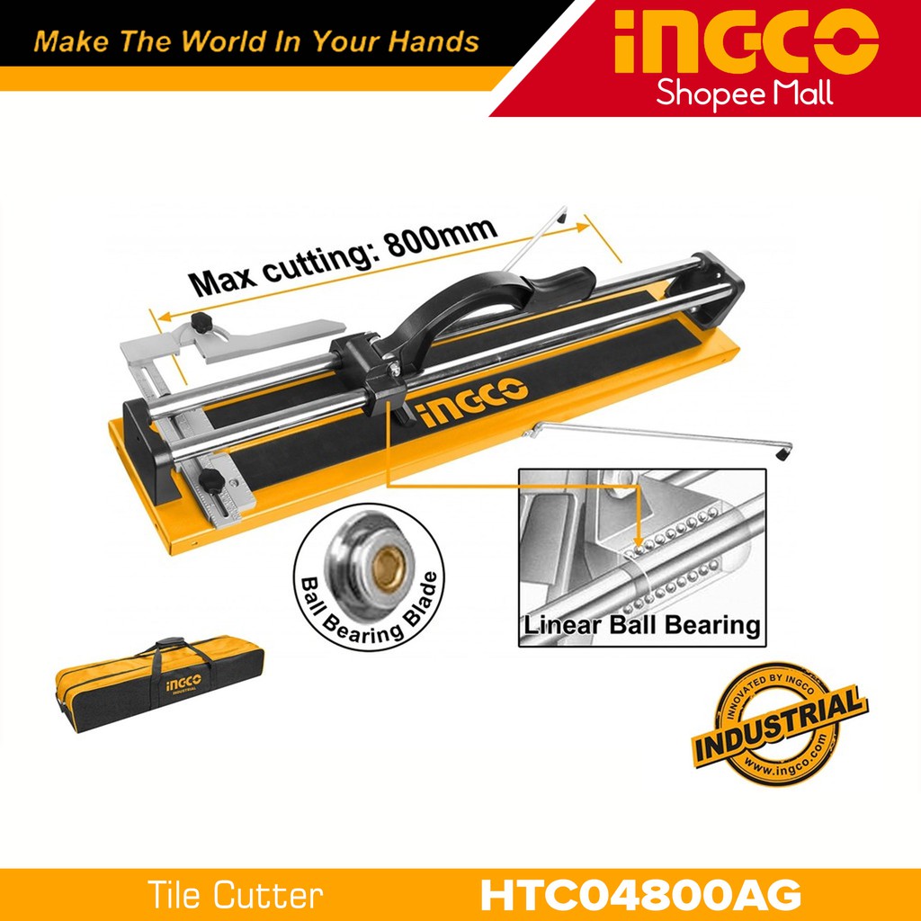 Ingco HTC04800AG Industrial Tile Cutter 800mm with Aluminum Gauge _H ...