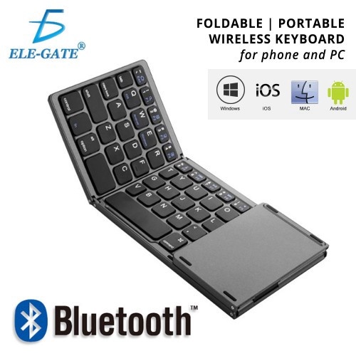 Portable Mini Foldable Wireless Bluetooth Keyboard Touchpad For iPad ...