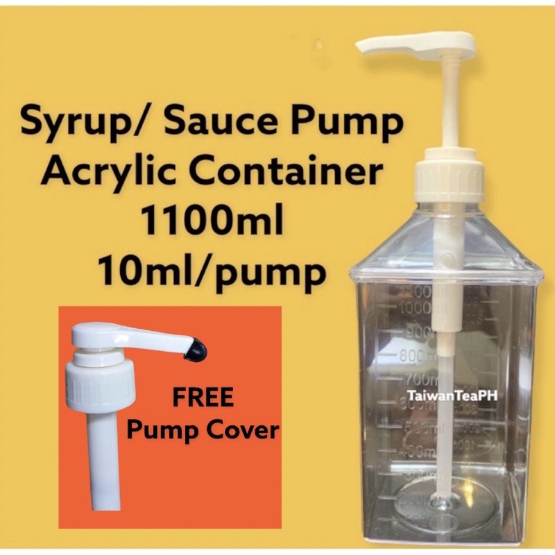 Syrup Pump Sauce Pump Fructose Pump with Acyrlic Container 1100ml