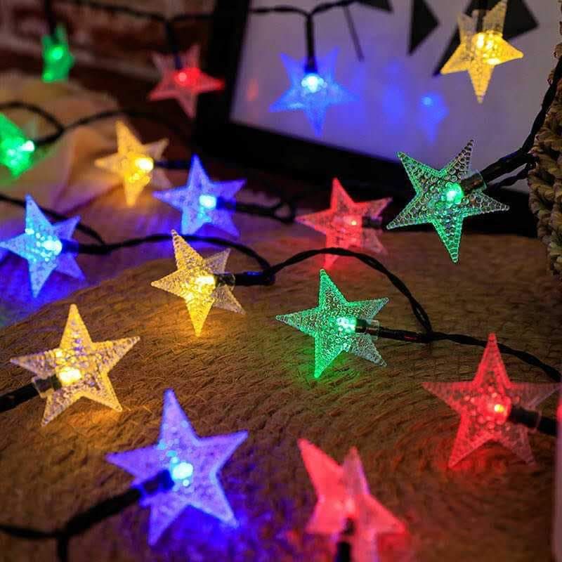 Solar christmas deals star lights