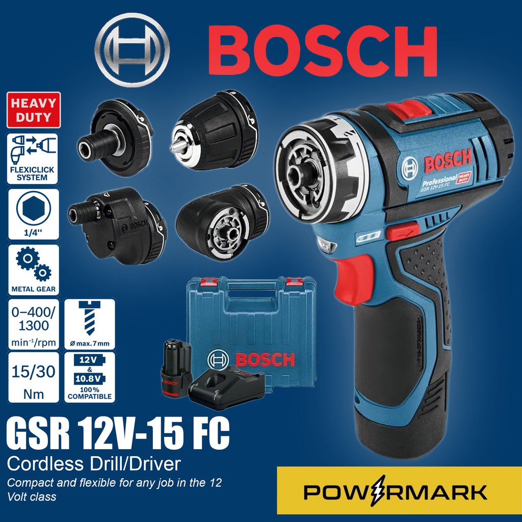 BOSCH Professional Cordless Drill/Driver GSR 12V-15 FC