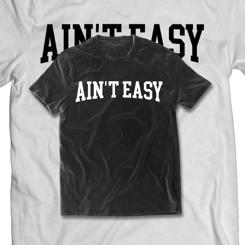 Ain't Easy Brand Typography Design (Black & White) | Shopee Philippines