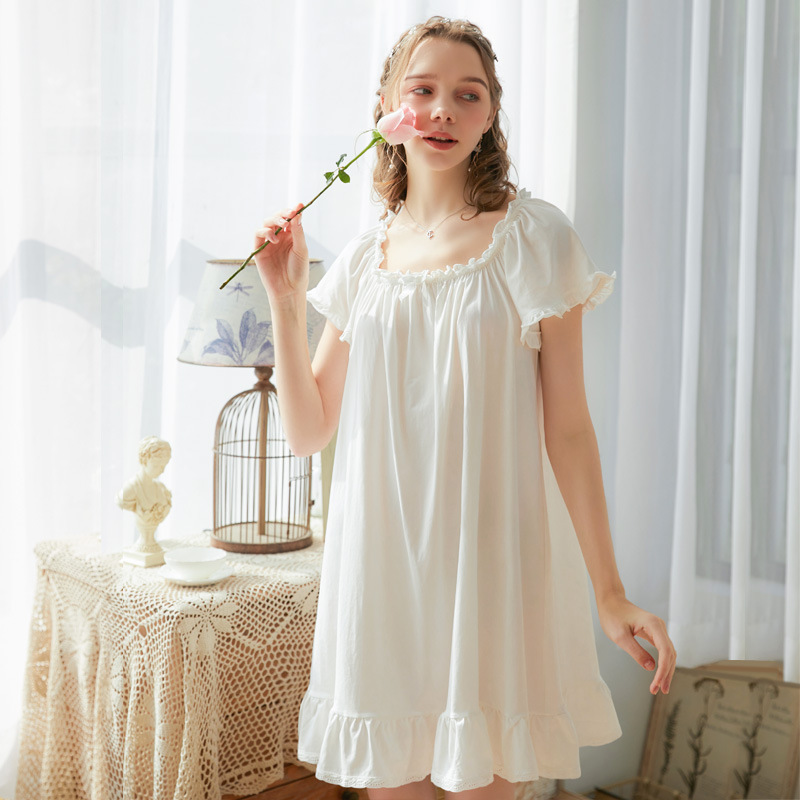 White sleepwear online dress