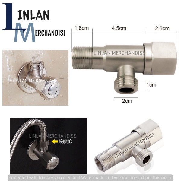 Brass Craft 1/2" X 1/4" Angle Stop Valve - Chrome, 1/4 Turn, Lead Free, Compression Fittings - View #10