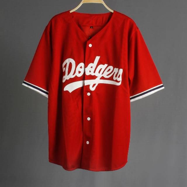 Red la dodgers jersey online