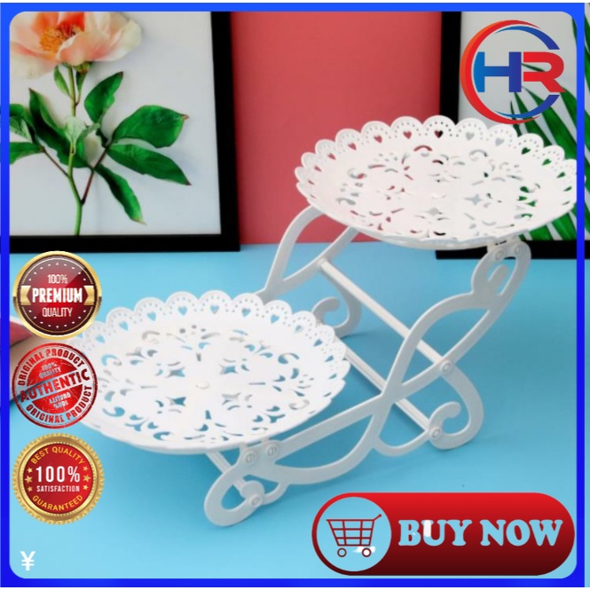 2 Tier Cake Dessert Stand Cupcake Pastry Cookie Tray Rack Candy Buffet ...