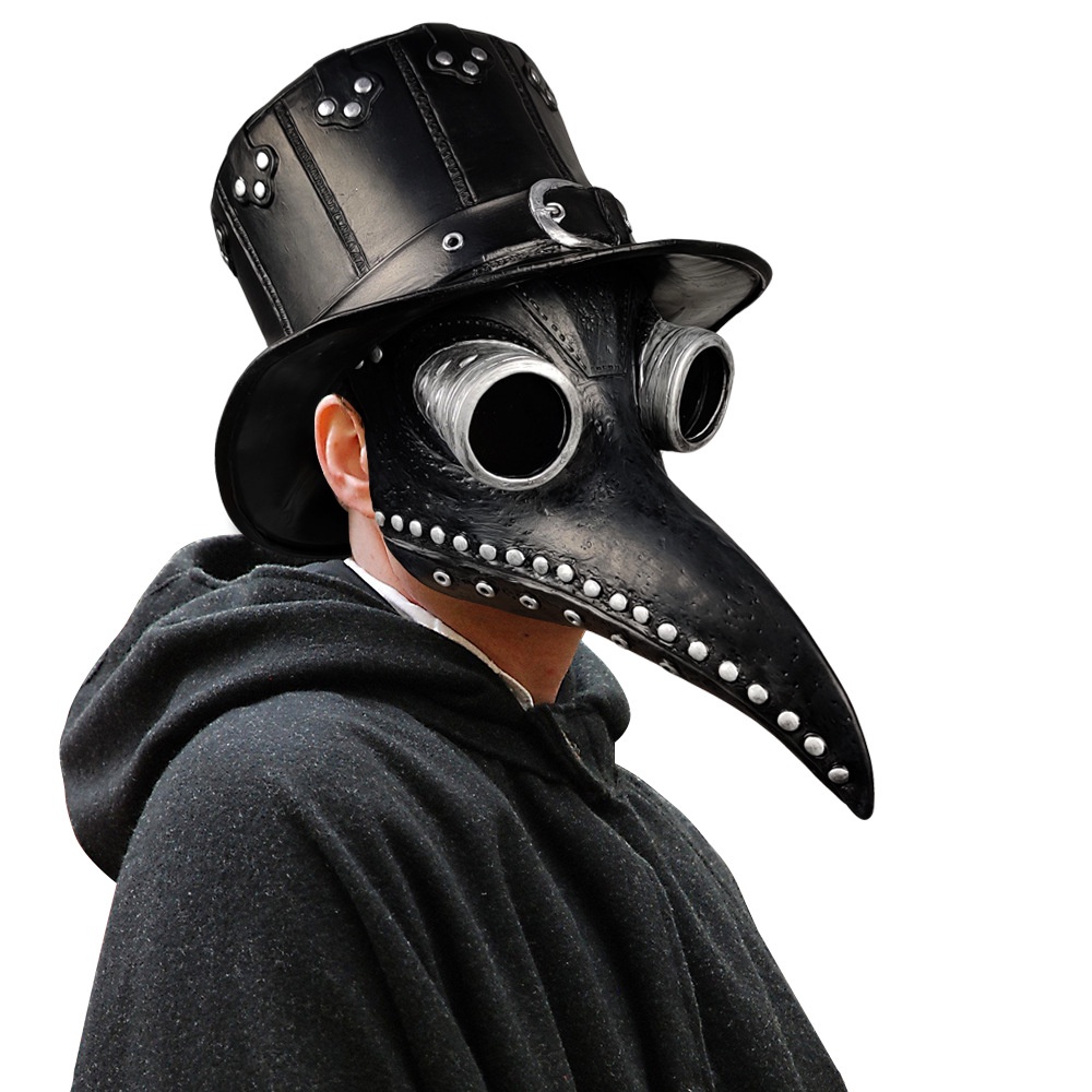 Cyber plague doctor bird beak mask full face Halloween anti-virus punk ...