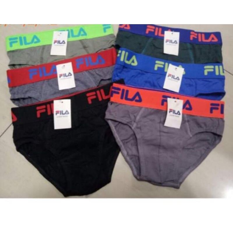 6 pieces FILA Brief Underwear for men Adult (Sizes, S/M/L/XL) Cotton
