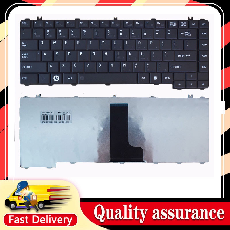 Spanish Keyboard For Toshiba Satellite L605 L605D C605 C605D L630D - Black, 6-Month Warranty