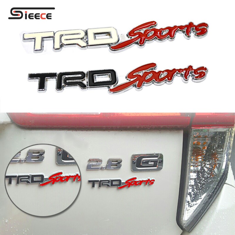 Sieece TRD Sports Metal Emblem Sticker For Toyota Avanza Vios Wigo Rush ...