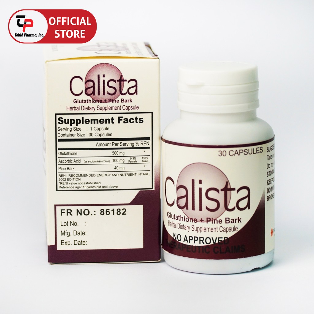 calista glutathione Healthy Origins L-Glutathione (Setria) 250mg "reduced" Calista Glutathione with Pine Bark