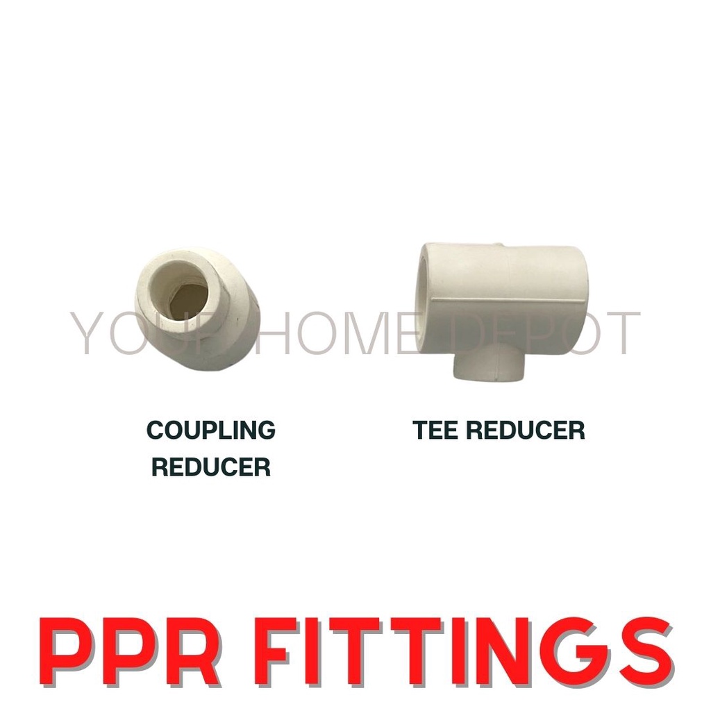 PPR Fittings White: Coupling Reducer, Tee Reducer HEAVY DUTY | Shopee ...
