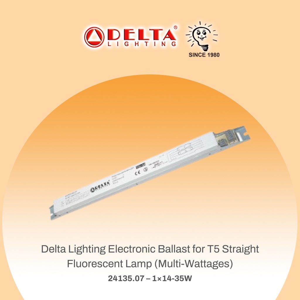 Delta Lighting Electronic Ballast for T5 Straight Fluorescent Lamp