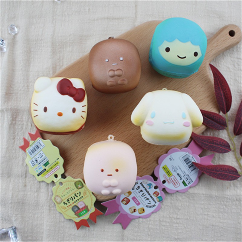 Cute SANRIO CHIGIRI bread (without tag) Squishy slow rising buns toy ...