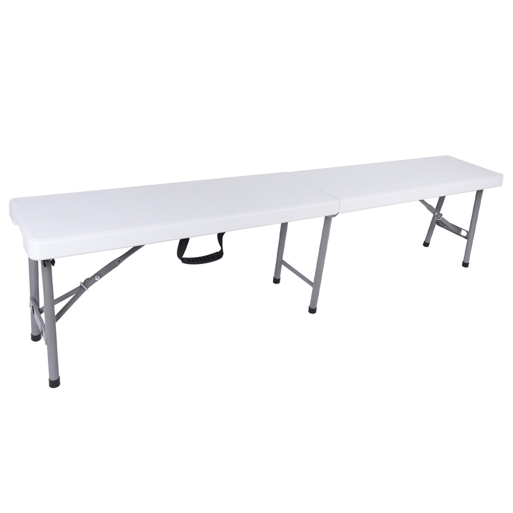 6FT Folding in Half Bench (183*30*43) (White) | Shopee Philippines