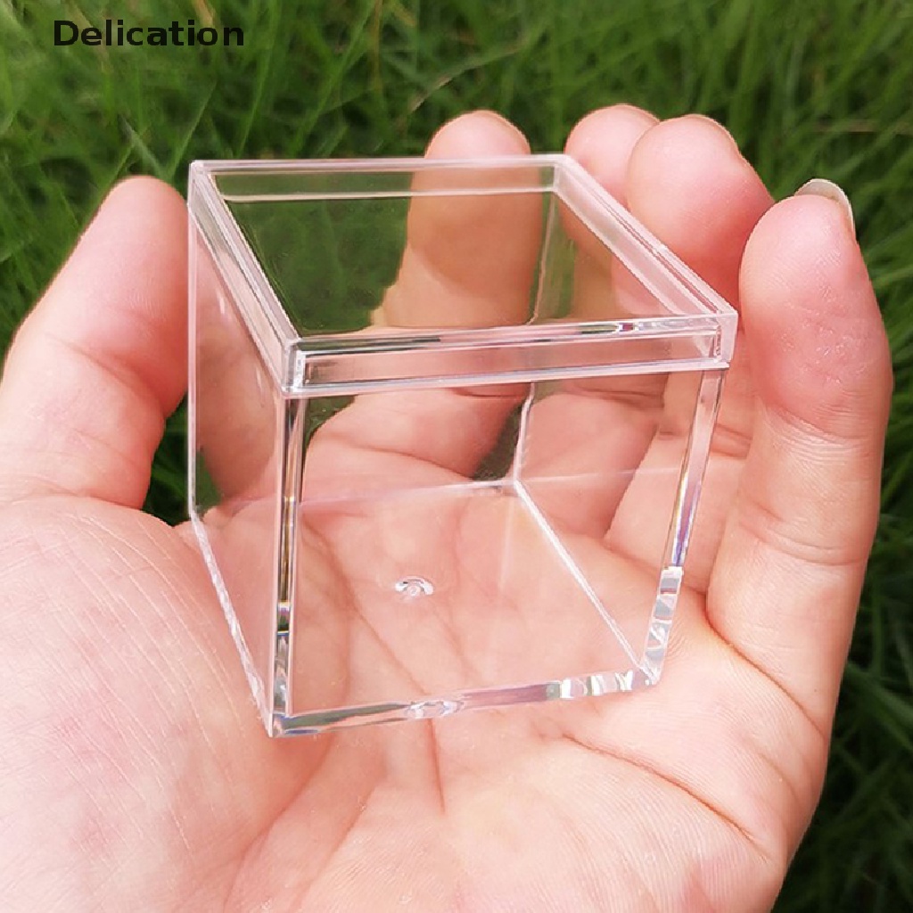[Delication] Transparent Wedding Favors and Gifts Boxes Cube Portable ...