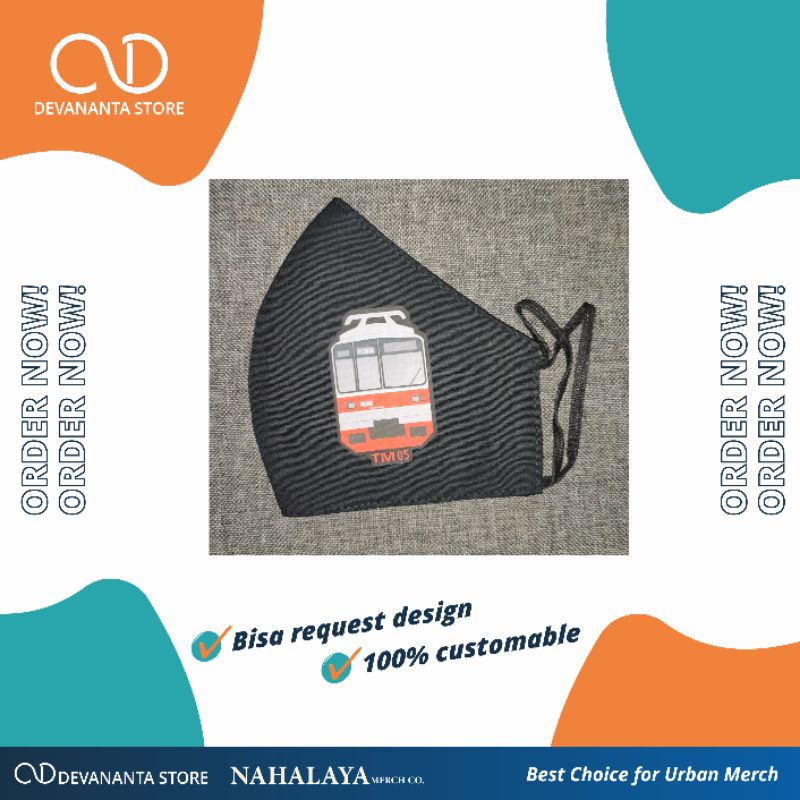 3 ply cloth mask for krl locomotive trains | Shopee Philippines