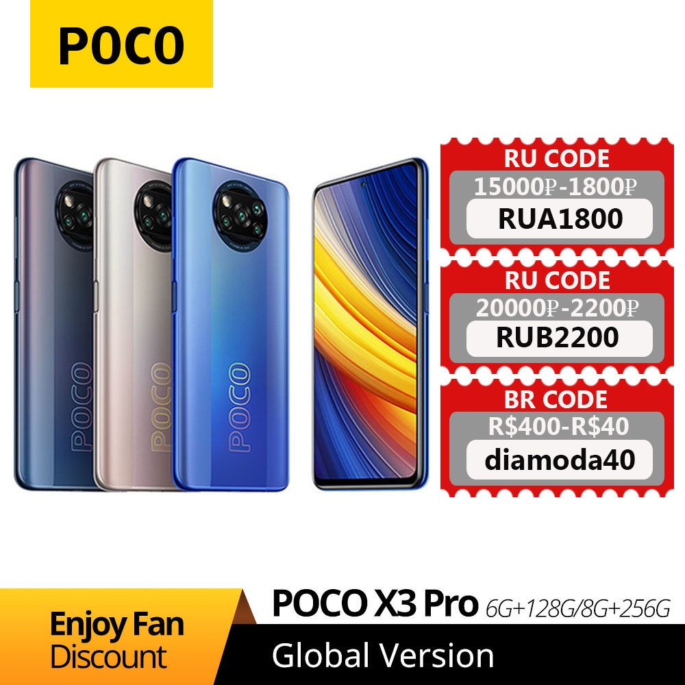 Poco X3 Pro Global Version 6gb128gb8gb256gb Xiaomi Smartphone Snapdragon 860 120hz Dotdisplay 4799