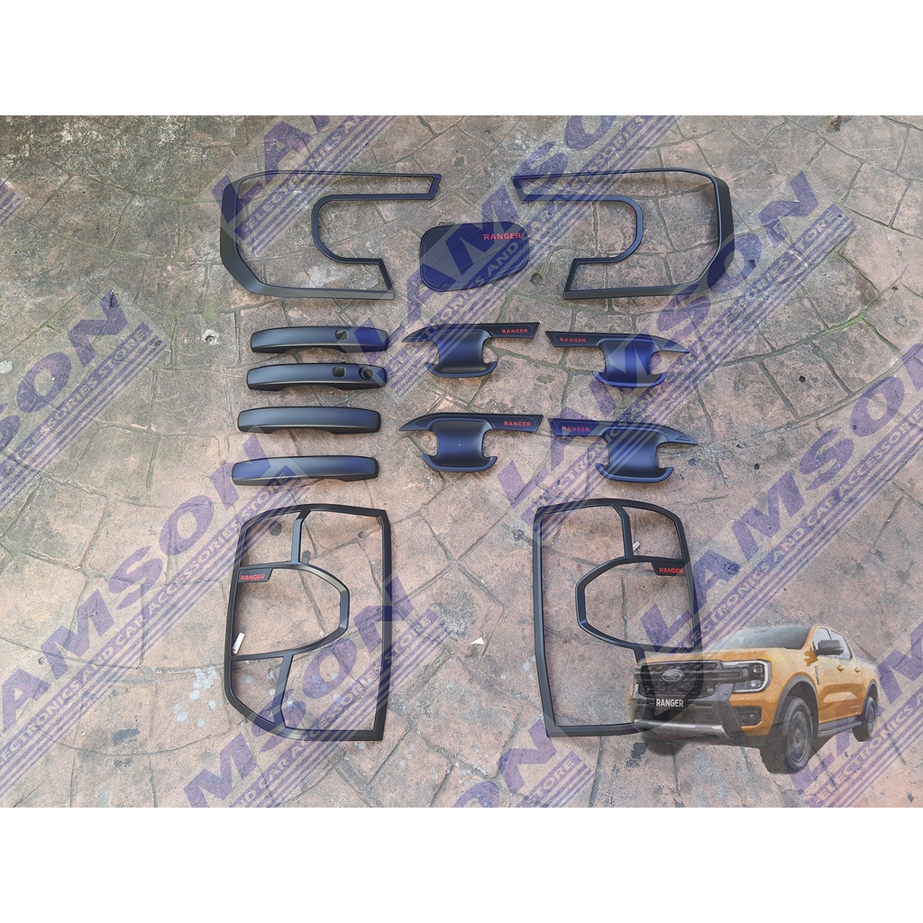 Ford Ranger 2023 - 2024 Sport Wildtrak Black Garnish Combo | Shopee ...