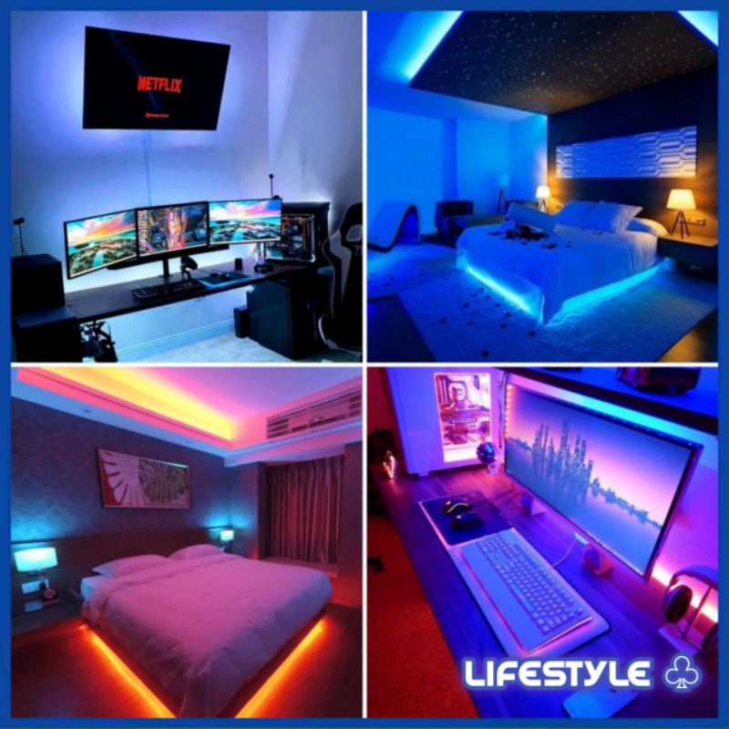Complete rgb led strip lights!! Suitable for bedroom ceiling, gaming ...