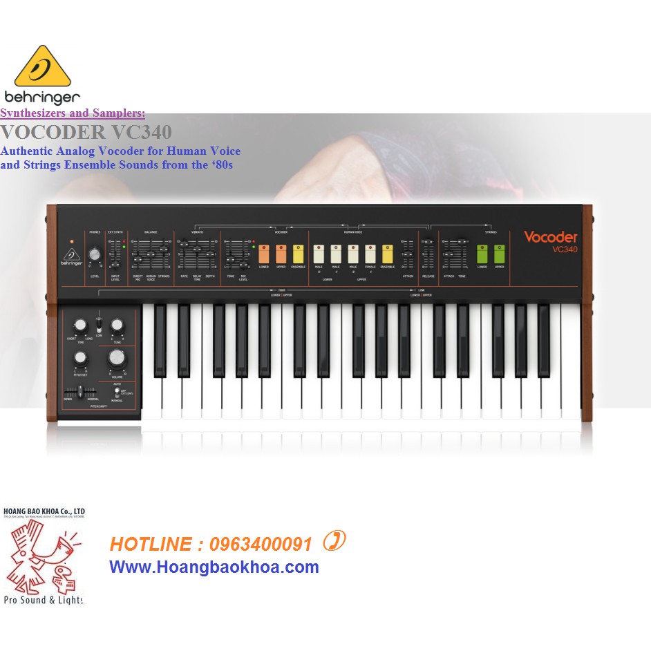 Keyboard Synthesizers Behringer VOCODER VC340 - Behringer Synthesis ...