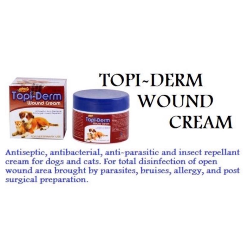 Papi Topi-Derm Wound Cream for Dogs and Cats 20g Topiderm Topi Derm ...