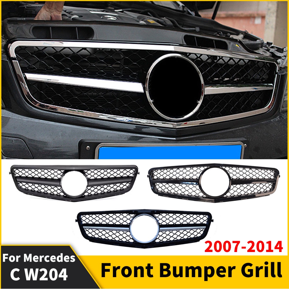 Grill Sport Kühlergrill Für Mercedes-Benz W204 S204 C204 Schwarz
