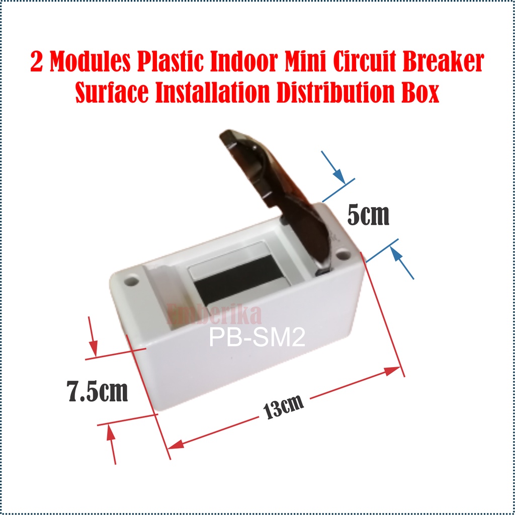 2 Modules Plastic Indoor Surface Installation Distribution Box for Mini ...