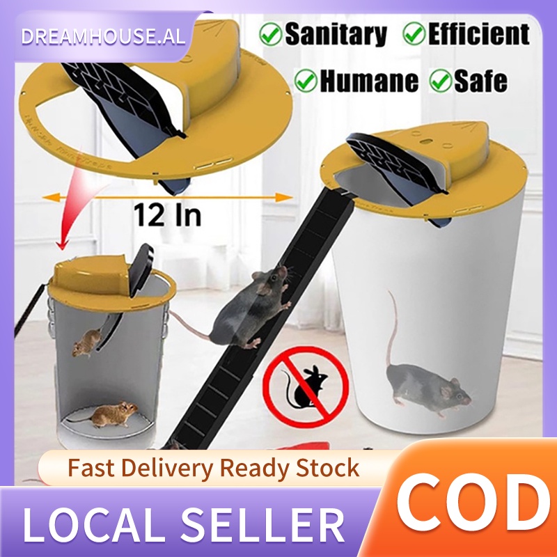 New Mice Trap Reusable Smart Flip and Slide Bucket Lid Mouse Rat trap