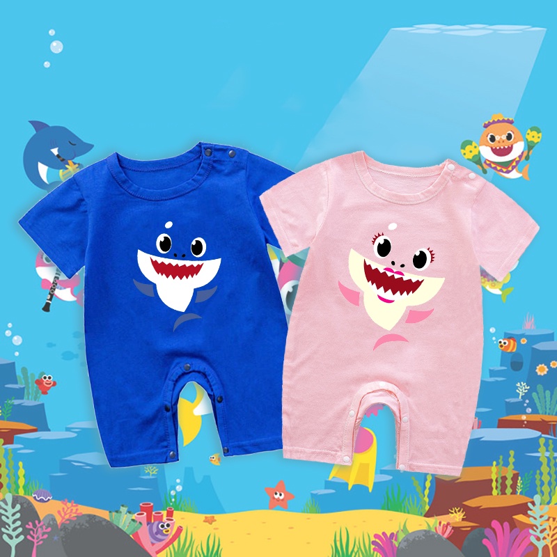 Newborn Infant Baby Boys Girls Shark Bodysuits