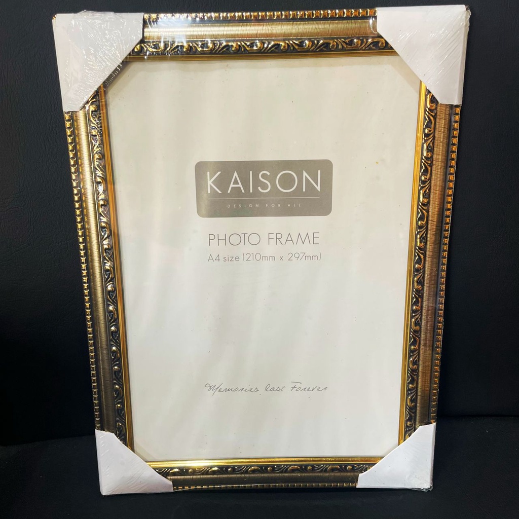 VINTAGE PHOTO FRAME A4 SIZE GOLD FLOWER FRAME WALL DECORATION Shopee