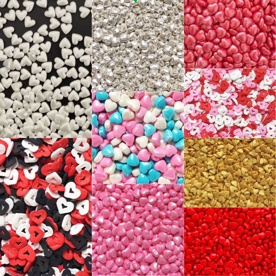 Edible cake sprinkle 15gr love series/cake sprinkler sprinkles toppings ...