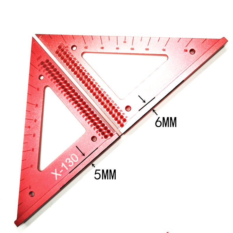 Woodworking Triangle Line Ruler Hole Scribing Gauge Precision Triangle ...