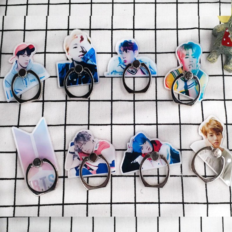 Korea BTS BT21 Anime Double Acrylic Cellphone ring bts High quality BTS ...