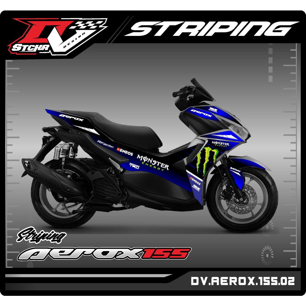 Motorcycle Striping Variations List Sticker Yamaha Aerox New