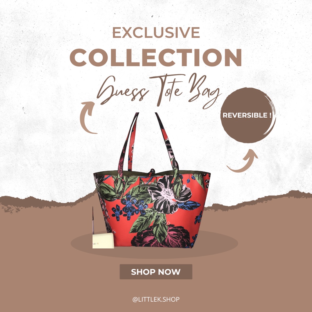 ORIGINAL Guess Reversible Tote Bag Shopee Philippines